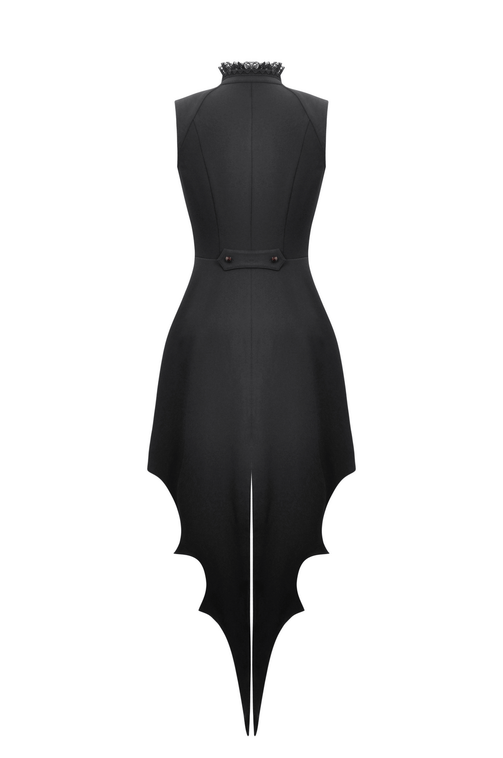 Women's Gothic High-Low Tail Dress with Ruffles - image 5