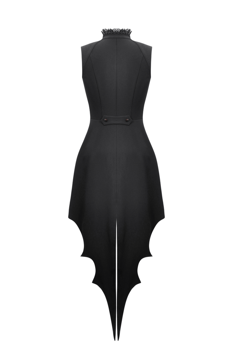 Women's Gothic High-Low Tail Dress with Ruffles - image 5