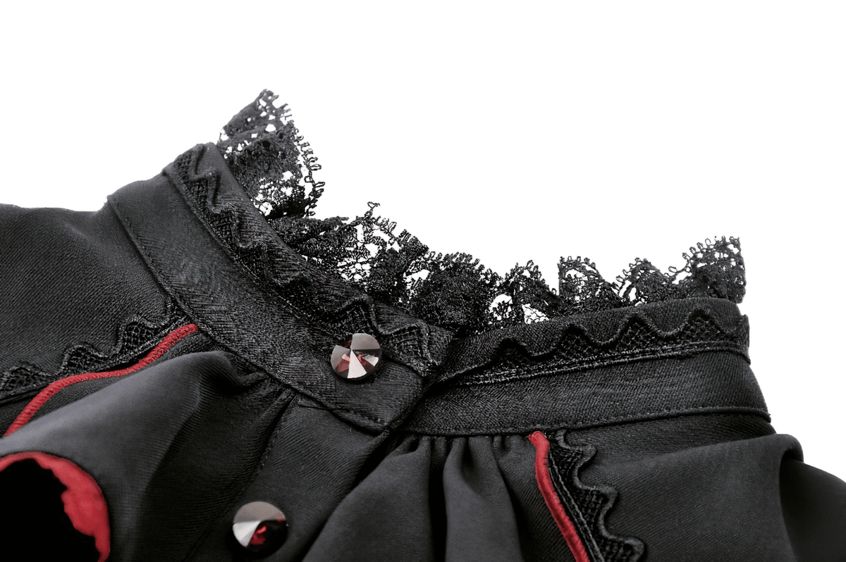 Women's Gothic High-Low Tail Dress with Ruffles - image 7