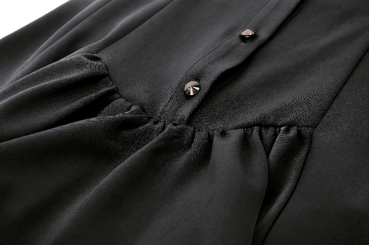 Women's Gothic High-Low Tail Dress with Ruffles - image 10
