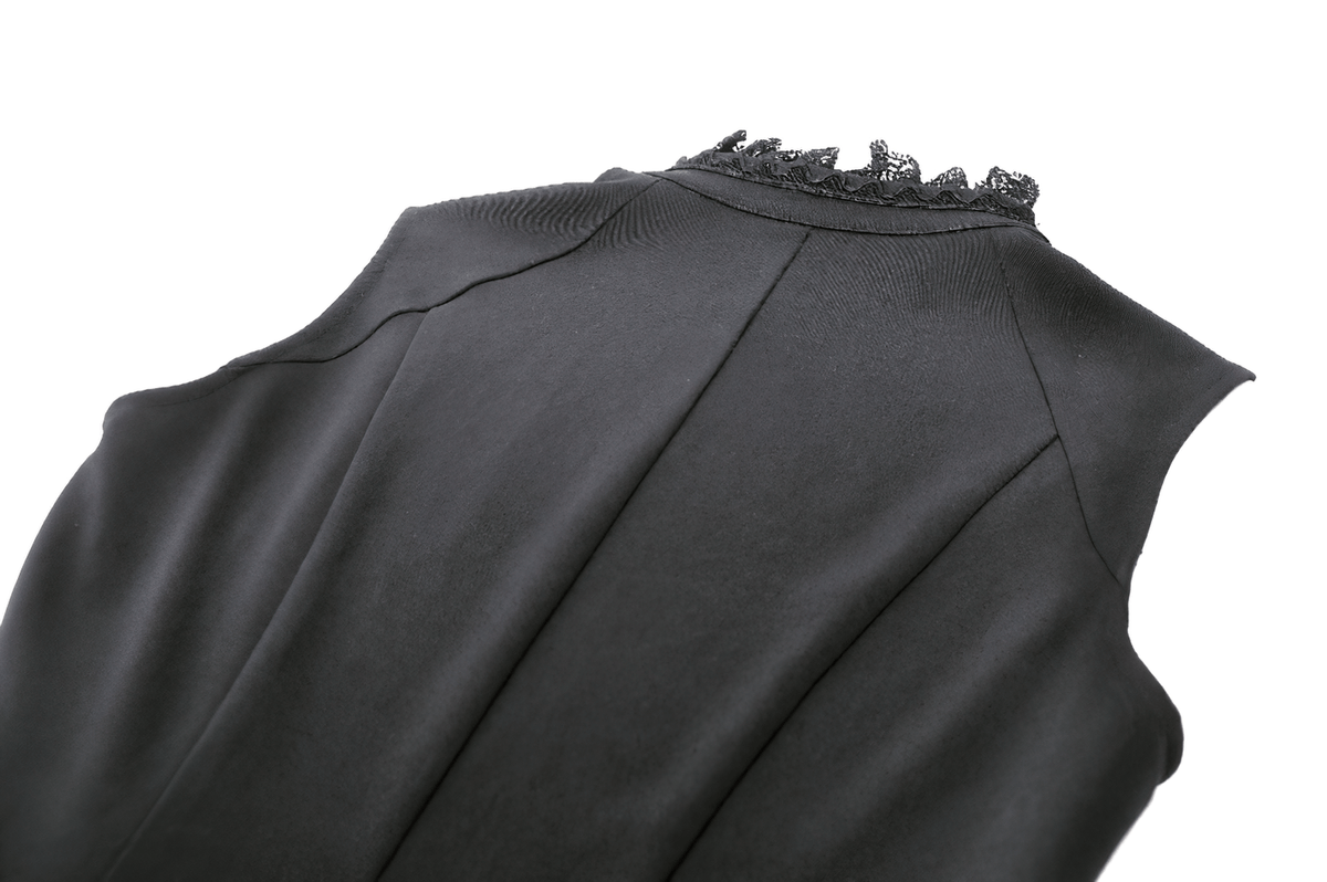 Women's Gothic High-Low Tail Dress with Ruffles - image 8