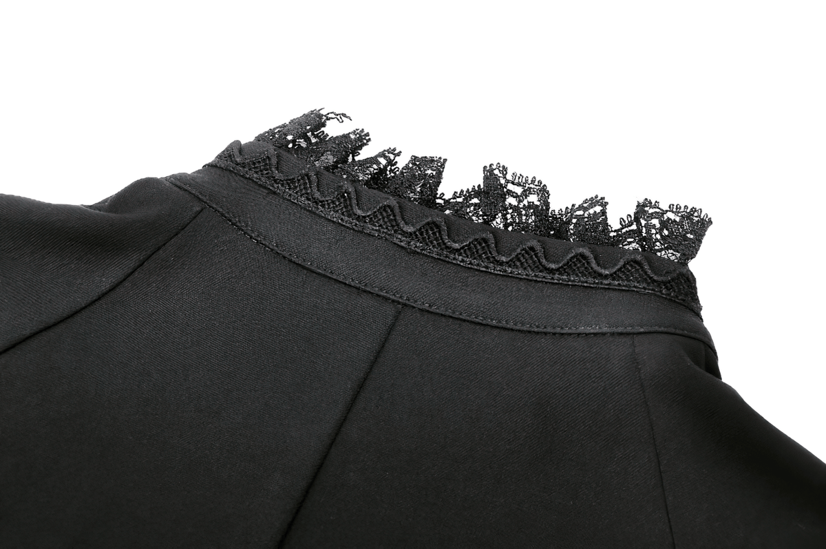 Women's Gothic High-Low Tail Dress with Ruffles - image 9
