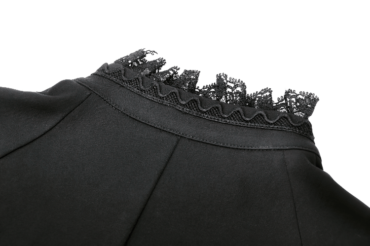 Women's Gothic High-Low Tail Dress with Ruffles - image 9