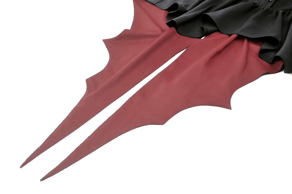 Women's Gothic High-Low Tail Dress with Ruffles - image 13