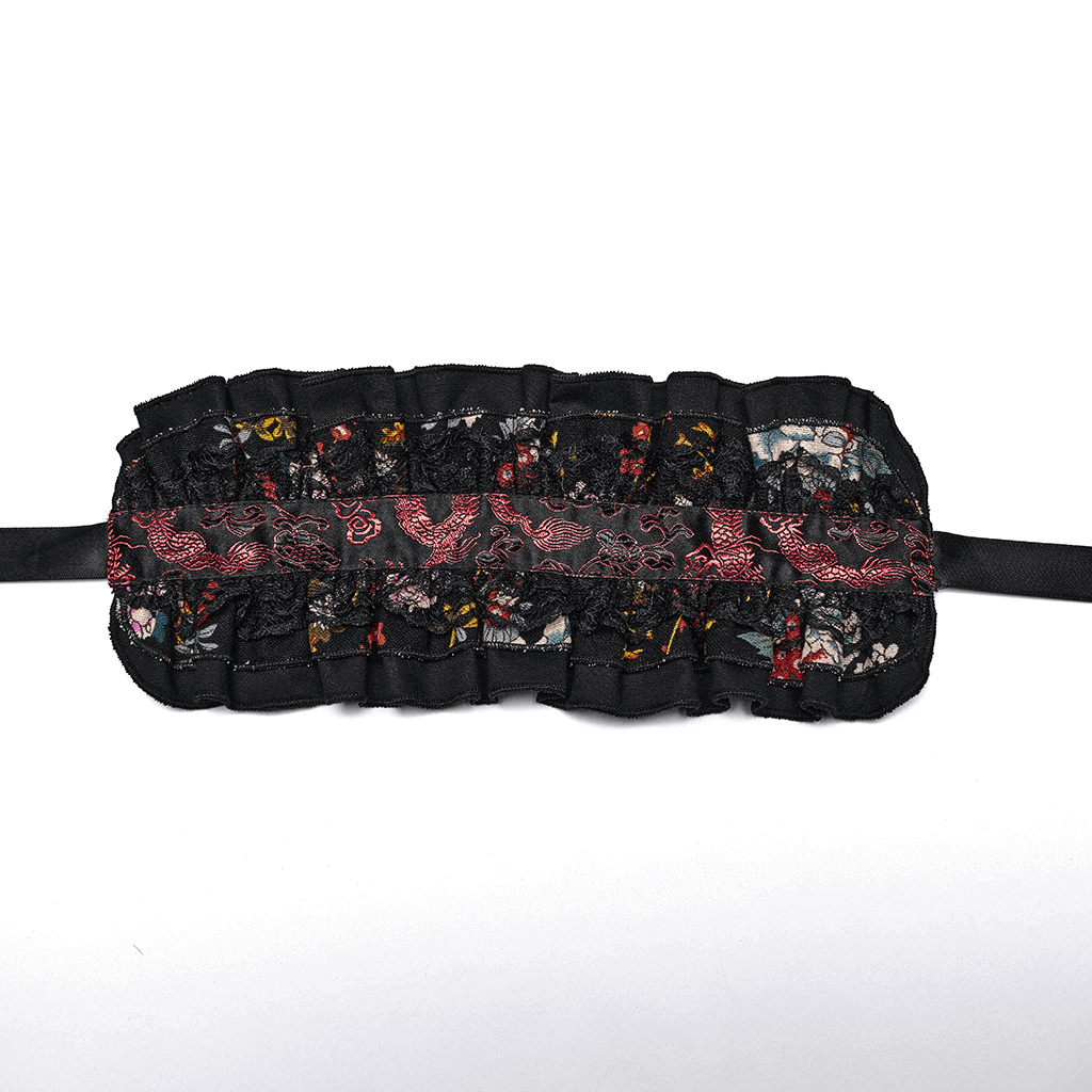 Women's Gothic Inspired Black Floral Lolita Dress - image 6