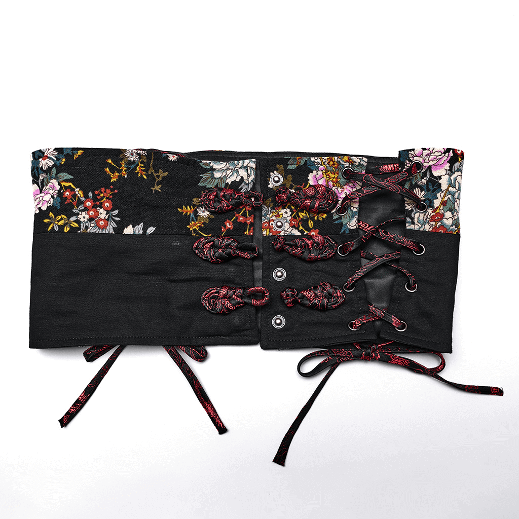 Women's Gothic Inspired Black Floral Lolita Dress - image 7
