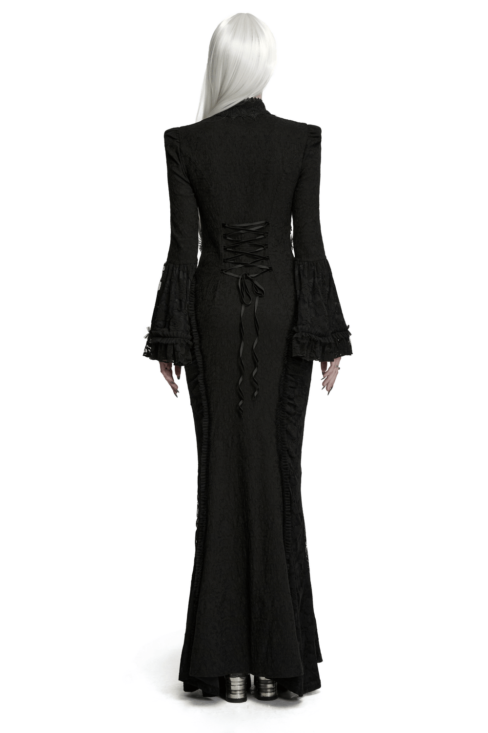 Women's Gothic Lace Maxi Dress with Corset Detail - image 2