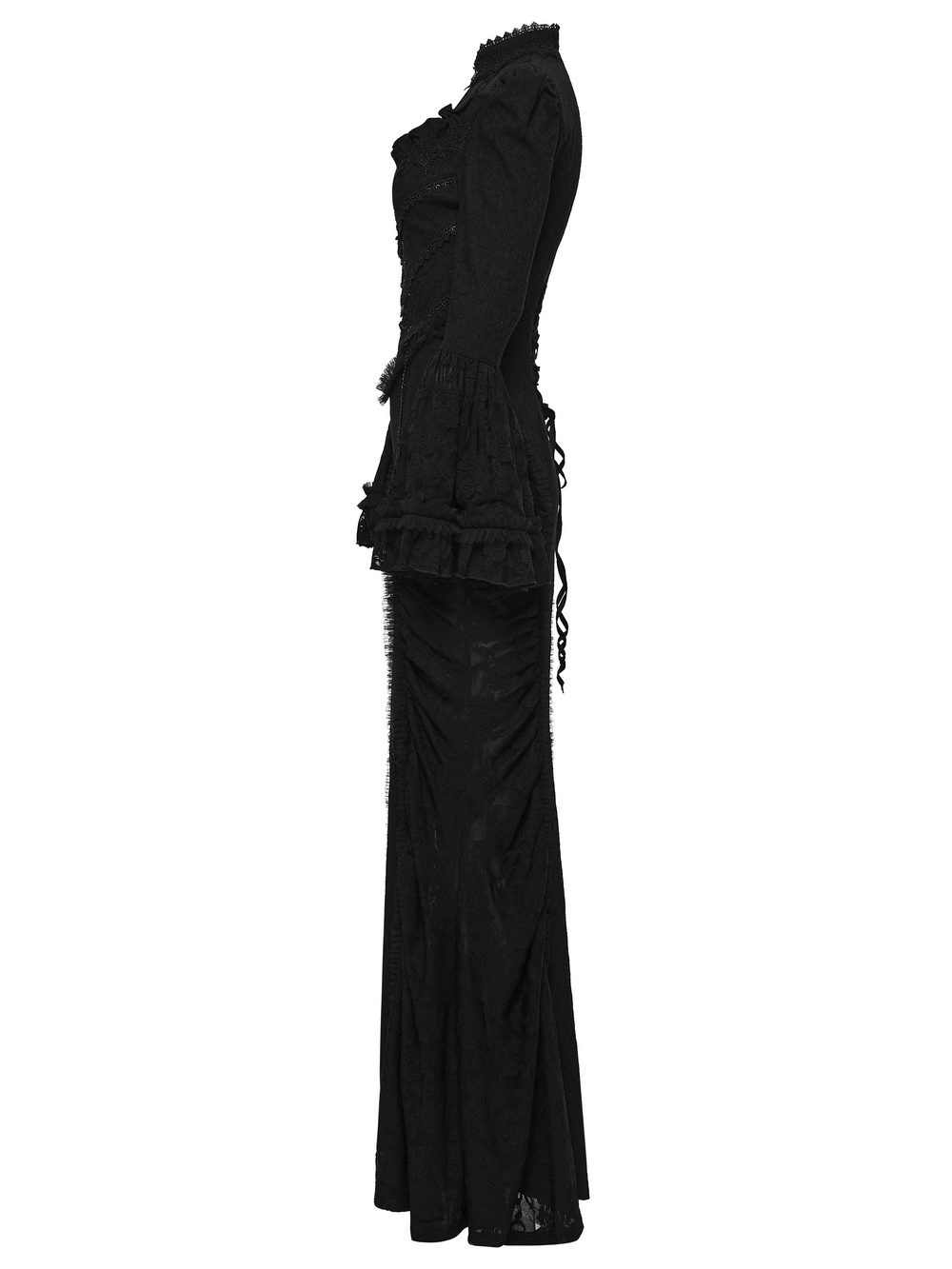 Women's Gothic Lace Maxi Dress with Corset Detail - image 5