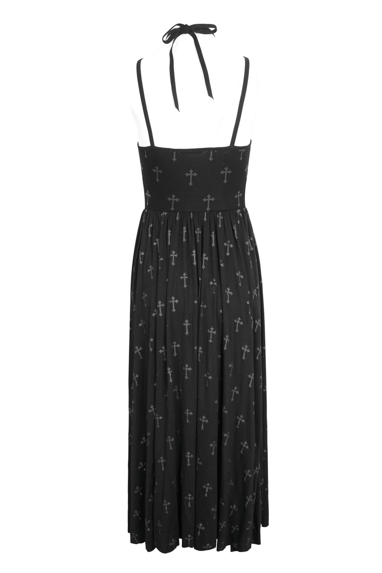Women's Gothic Strappy Split Long Dress with Shorts - image 6