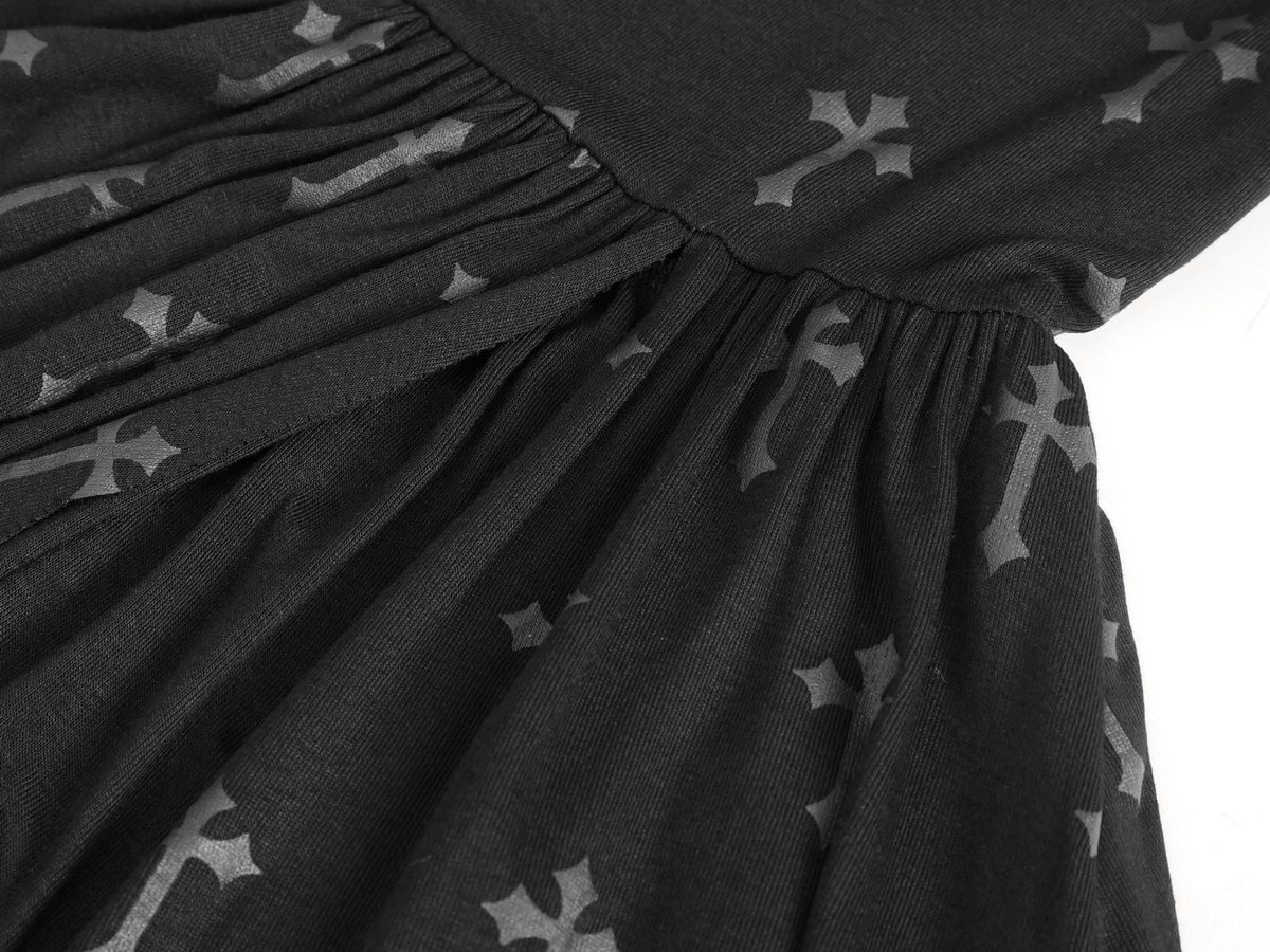Women's Gothic Strappy Split Long Dress with Shorts - image 14