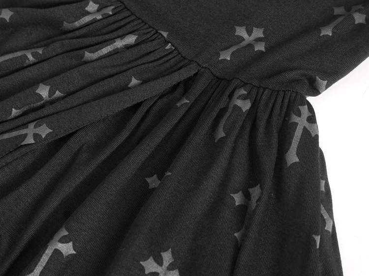 Women's Gothic Strappy Split Long Dress with Shorts - image 14