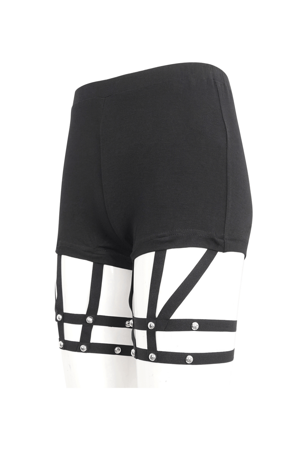 Women's Gothic Strappy Split Long Dress with Shorts - image 8
