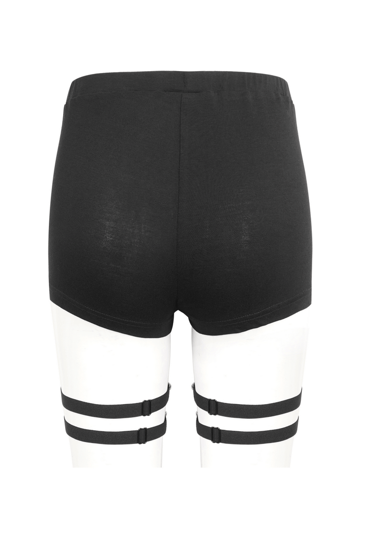 Women's Gothic Strappy Split Long Dress with Shorts - image 9