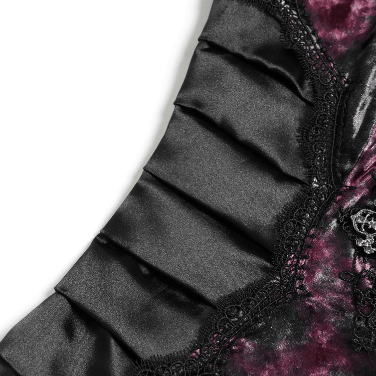 Women's Gothic Tie Dye Lace Up Mermaid Maxi Dress - image 8