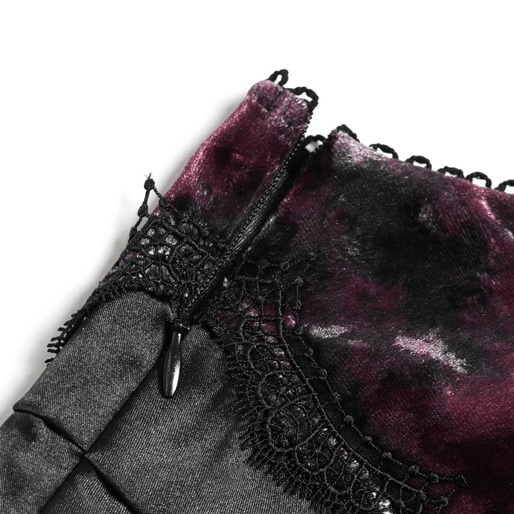 Women's Gothic Tie Dye Lace Up Mermaid Maxi Dress - image 11