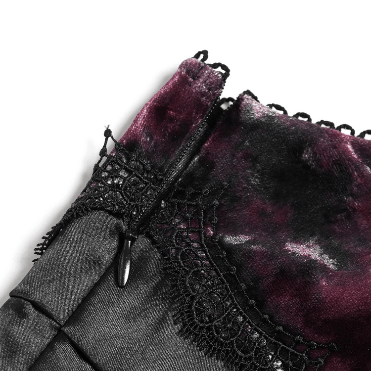 Women's Gothic Tie Dye Lace Up Mermaid Maxi Dress - image 11
