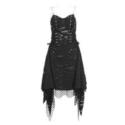 Women's Lace Chains Dress with Asymmetrical Hem - image 3