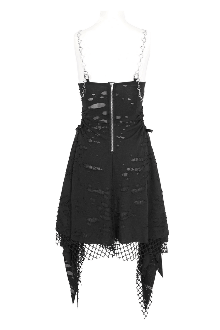 Women's Lace Chains Dress with Asymmetrical Hem - image 5
