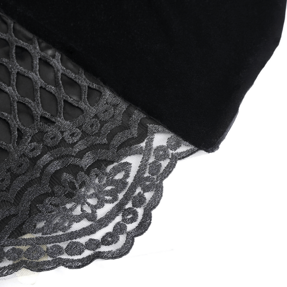 Women's Lace Gorgeous Dress with Feather Short Sleeves - image 8