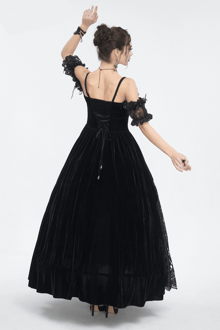 Women's Lace Gorgeous Dress with Feather Short Sleeves - image 16