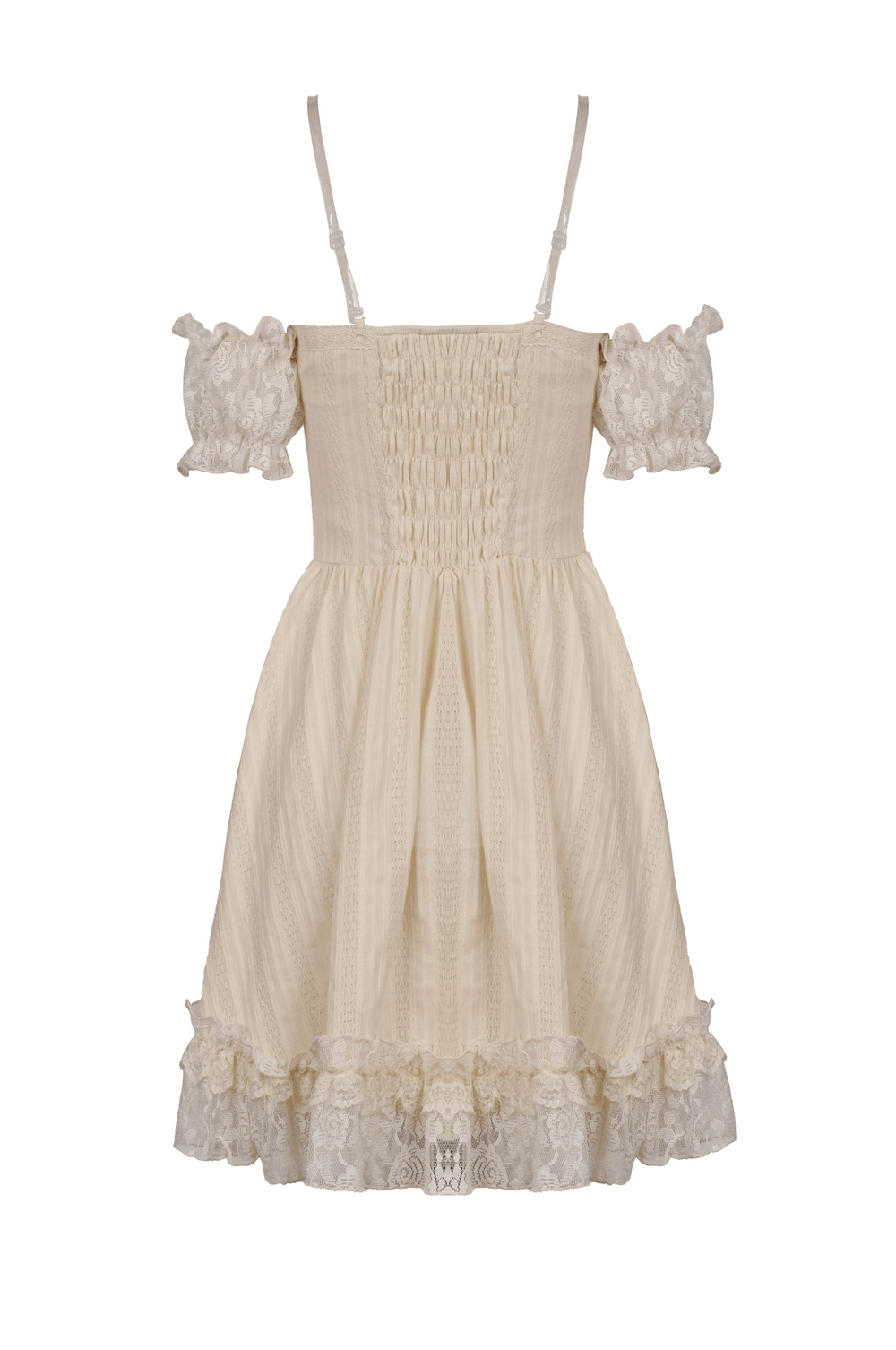Women's Lace Mini Dress: Ruffled Layers And Floral Detail - image 5