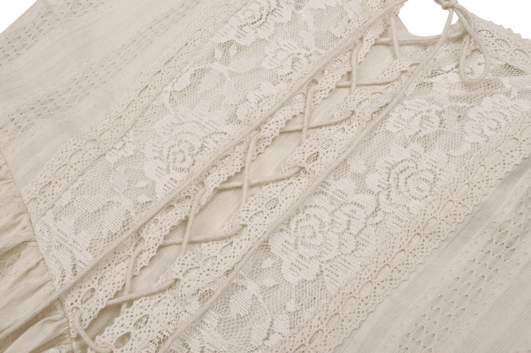 Women's Lace Mini Dress: Ruffled Layers And Floral Detail - image 6