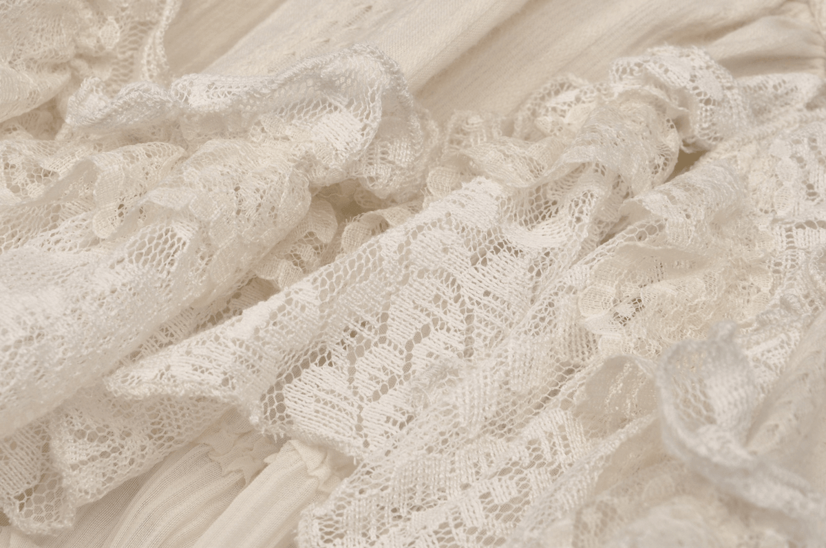 Women's Lace Mini Dress: Ruffled Layers And Floral Detail - image 10