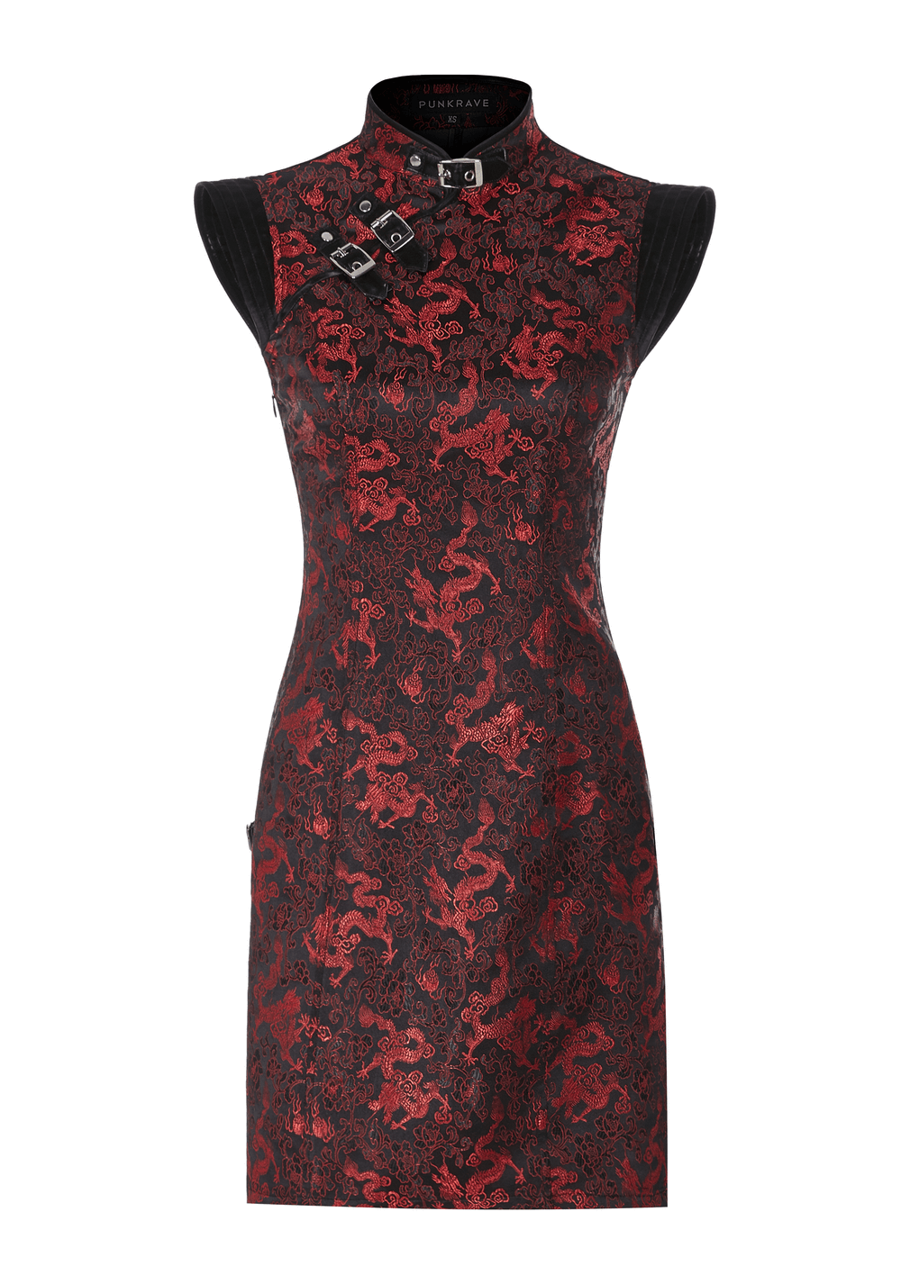 Women's Red Dragon Pattern Jacquard Cybernetic Dress - image 4