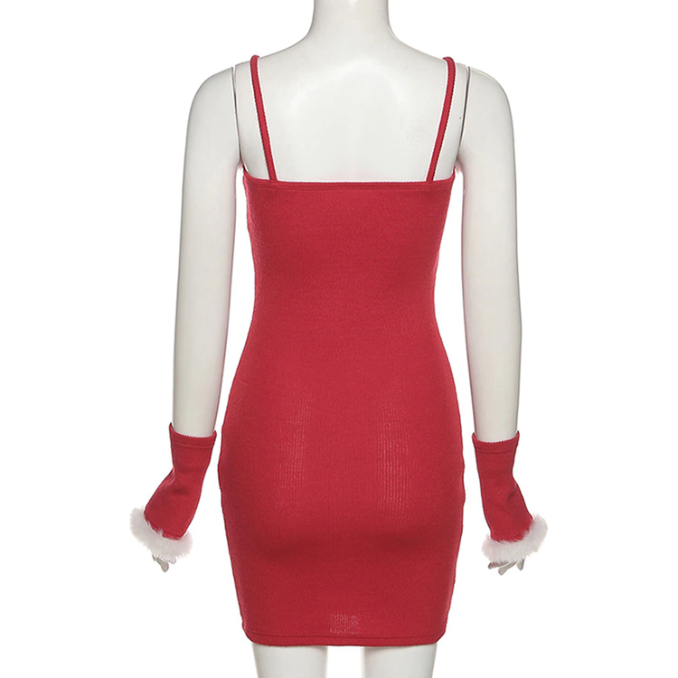 Women's Sexy Short Dress / Females Sleeveless Christmas Dress / Gothic Backless Dress For Girl - image 8