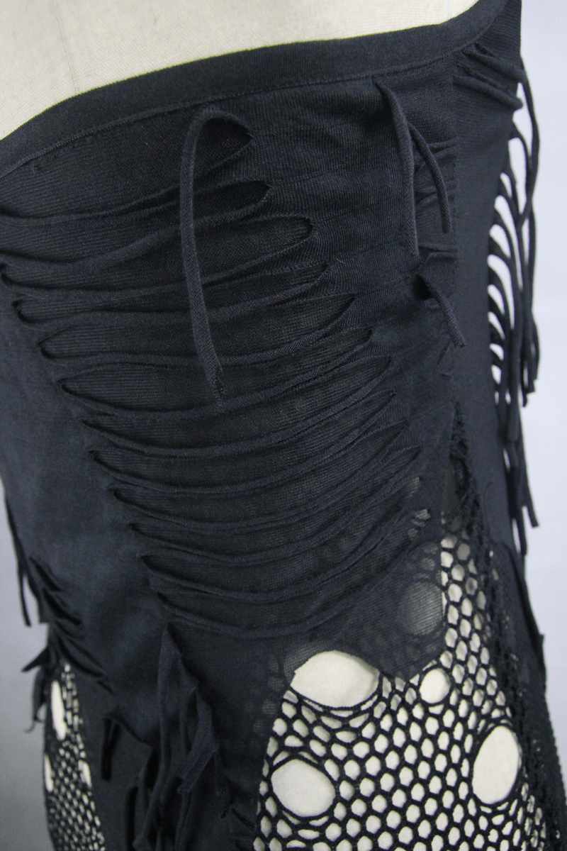 Women's Sleeveless Maxi Dress with Belted / Gothic Style Skull Pattern Long Dress - image 8