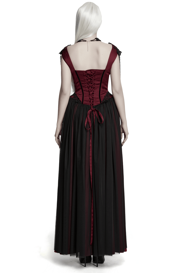 Women's Victorian Gothic Lace and Velvet Dress - image 2