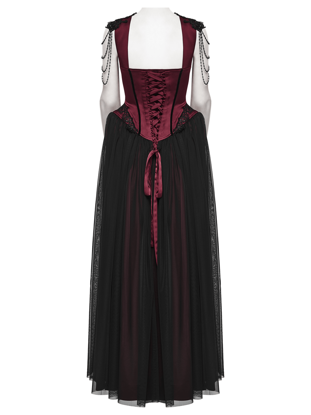Women's Victorian Gothic Lace and Velvet Dress - image 6