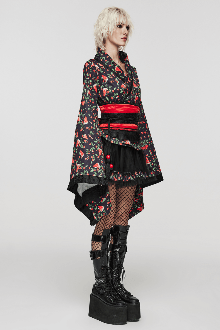 Women's Watermelon Print Kimono Set for Cosplay - image 12