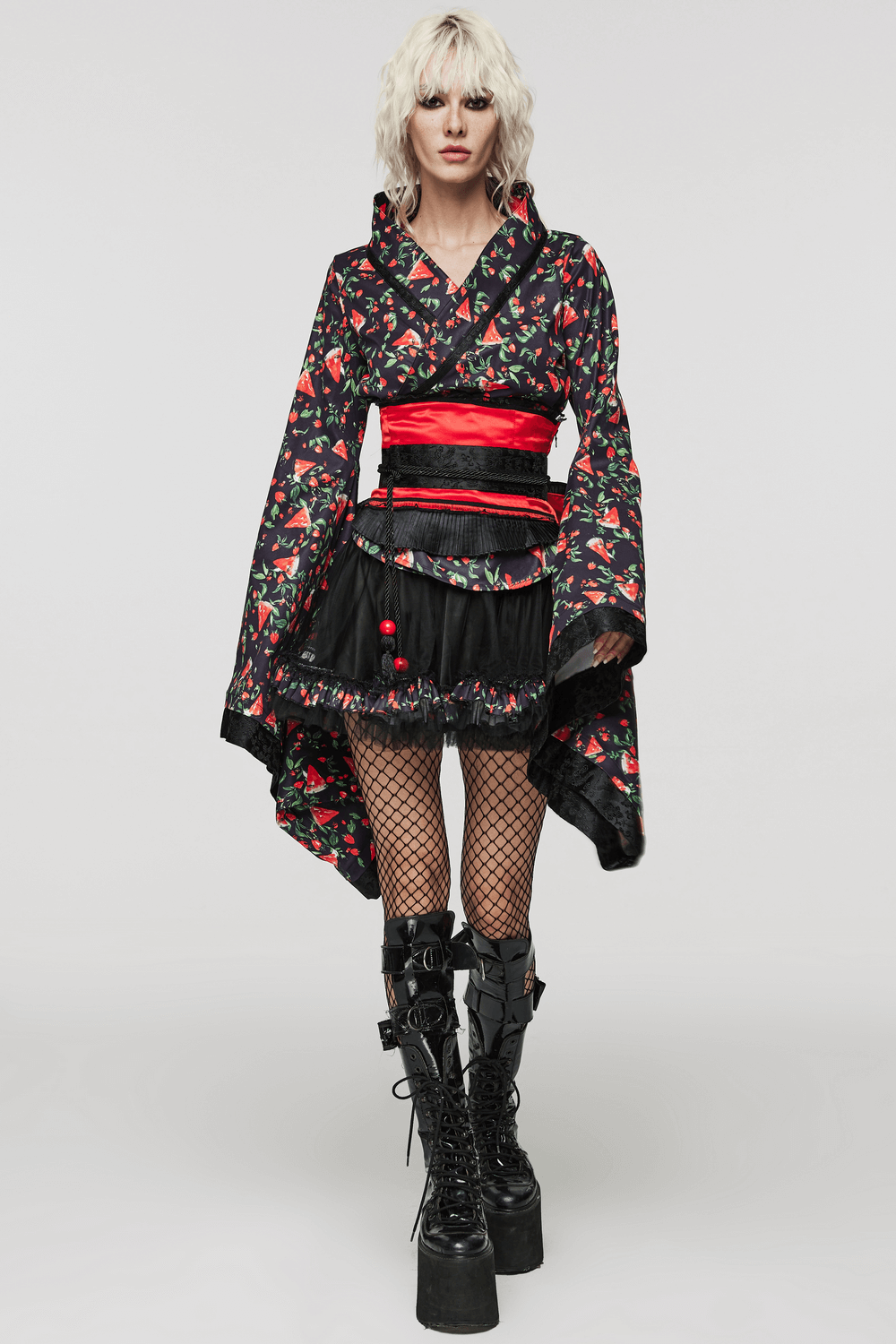 Women's Watermelon Print Kimono Set for Cosplay - image 13