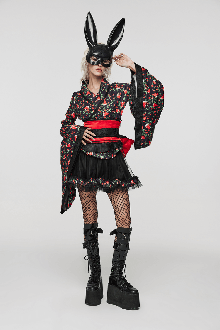 Women's Watermelon Print Kimono Set for Cosplay - image 14