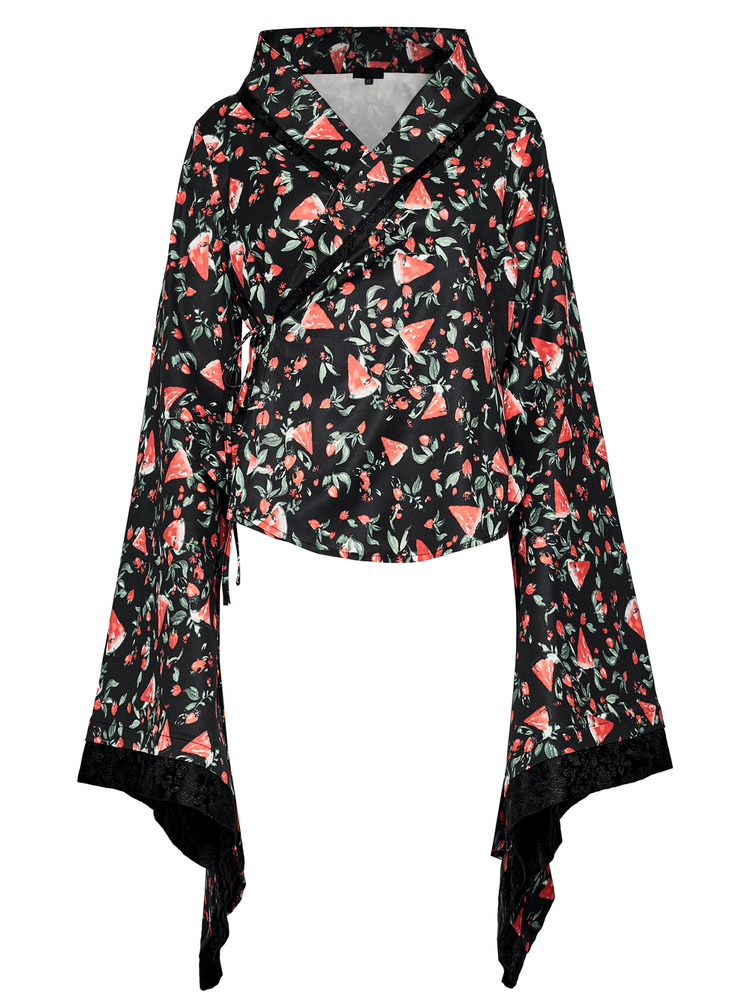 Women's Watermelon Print Kimono Set for Cosplay - image 7